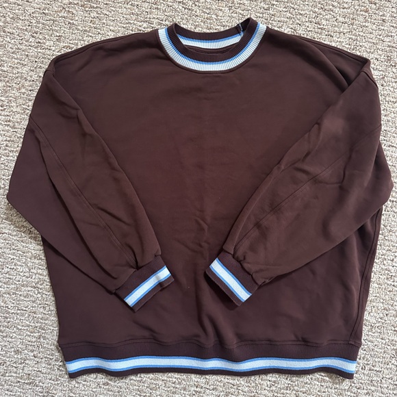 Lululemon Perfectly Oversized Crew - Mocha (Size L) - Picture 2 of 4